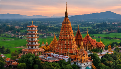 Tempelanlage Wat Tham Suea in Kanchanaburi